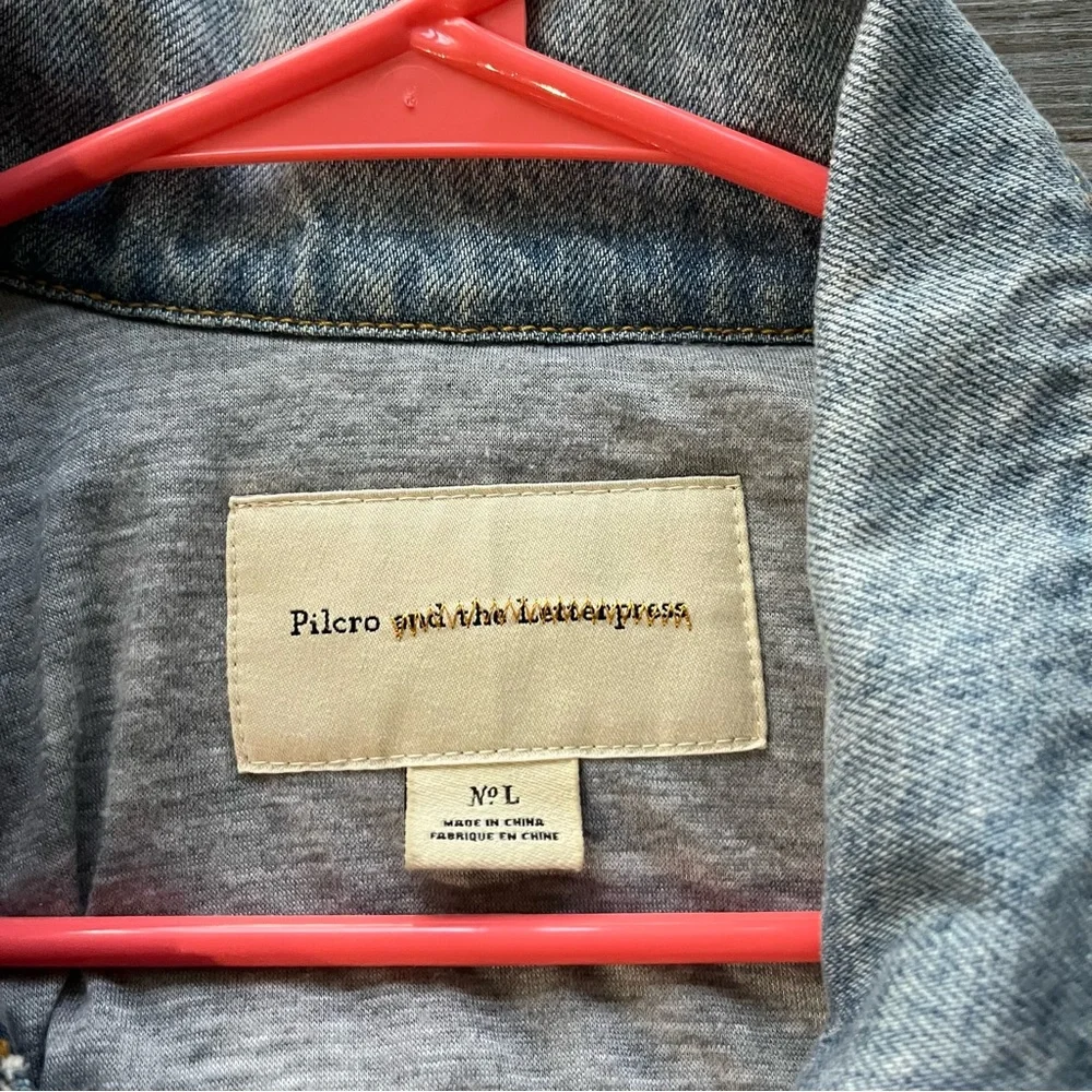 Pilcro & the Letterpress Women's Large Sherpa Denim Jacket - Picture 7 of 10